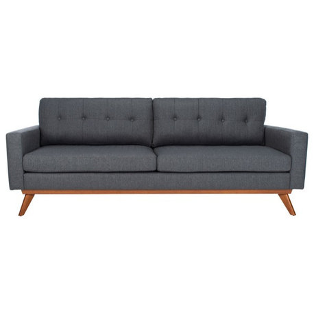 Safavieh Couture Gneiss Modern Linen Sofa Slate/Grey