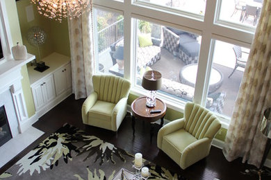 Inspiration for a contemporary living room remodel in Cleveland
