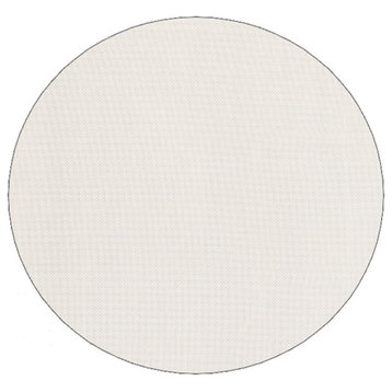 HomeRoots 8' Round PVC Coated Polyester Fabric Non Slip Rug Pad in Beige