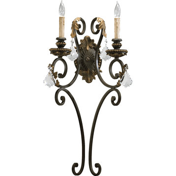 Rio Salado 2-Light Wall Mount, Toasted Sienna With Mystic Silver