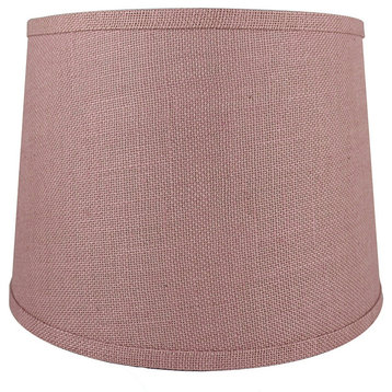 French Drum Burlap Lampshade, 10"x12"8.5", Dusty Rose