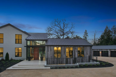 Inspiration for a transitional exterior home remodel in Sacramento