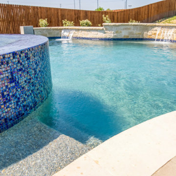 Custom Creations, Aledo Ridge Court Crystal Stone Midnight Blue Regular