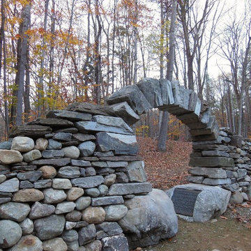 Kerry O. Furlani and Dan Snow dry stone wall - lettering project