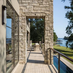 DesignRail&reg; Aluminum Railing System in Bronze Matte with Low-Profile Top Rail an - Stair Parts