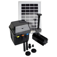 Solar Panel With Water Pump Battery/Timer Control System and Led Lights 3W