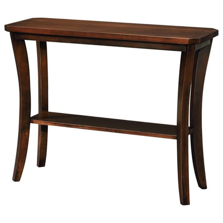 Leick Boa Wood Console Table in Chocolate Cherry