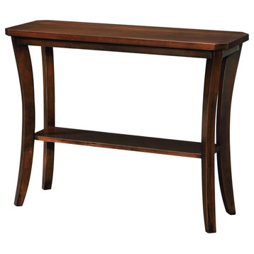 Leick Boa Wood Console Table in Chocolate Cherry