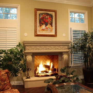 Fireplace made of stone-Pre cast