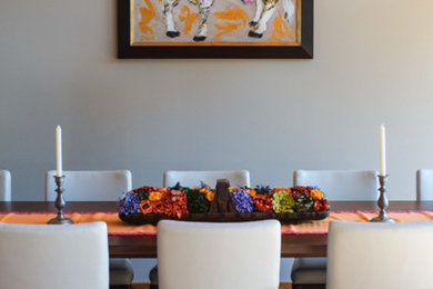 Inspiration for a contemporary dining room remodel in New York