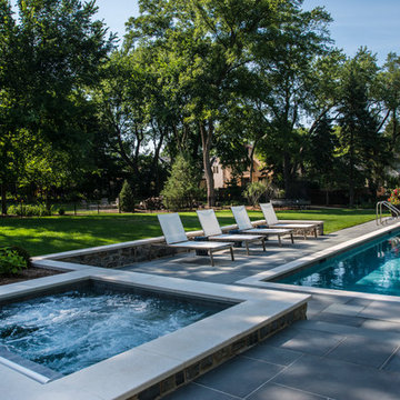 Glen Ellyn Swimming Pool, Spa Inside Pool, Pergola