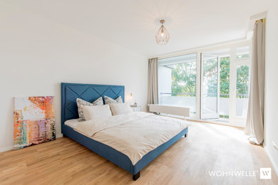 This is an example of a contemporary bedroom in Hanover.