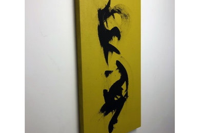 The Ground Walks With Time In A Box  36 x 18 Acrylic on Canvas..  $129.00