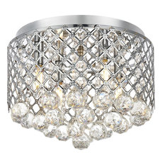 Tully Collection Flushmount D13.5 H9.4 Lt:4 Chrome Finish