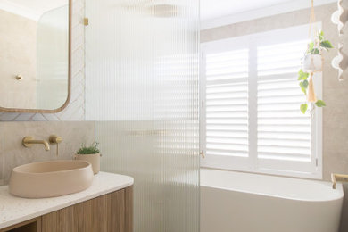 Inspiration for a modern bathroom in Perth.