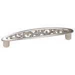 Laurey - 3" Georgetown Filigree Pull - Satin Chrome - Laurey is todays top brand of Decorative and Functional Cabinet Hardware!  Make your home sparkle with our Decorative Knobs and Pulls, or fix up your cabinets with our Functional Hardware!  Cabinets feel better when Laurey's on them!
