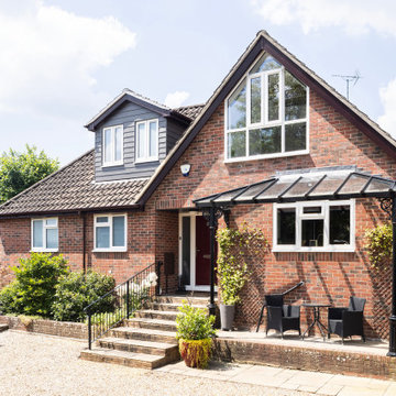 Exterior view of feature glazing and new-build dormer