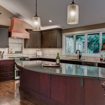 Cottage Lake Kitchen with Tuscany Style