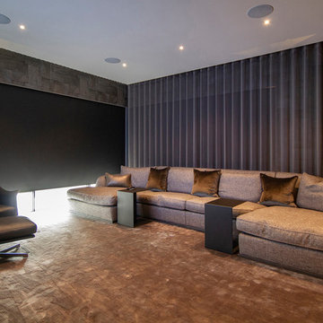 Home Cinema Room with Electric Blinds by Grants