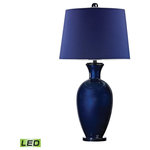 Dimond Lighting - Dimond Lighting Helensburugh Glass LED Table Lamp, Navy Blue - *BULB INCLUDED: Yes
