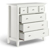 Acadian Solid Wood Bedroom Chest of Drawers, White