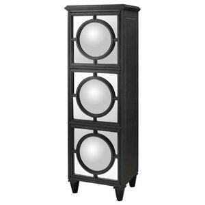 Tangerine 2 Door Mirrored Cabinet Eclectic Accent Chests And