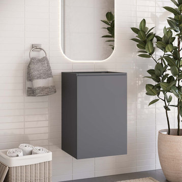Vitality 18" Wall-Mount Bathroom Vanity, Gray