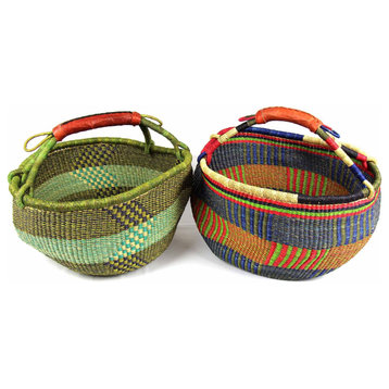Bolga Market Basket, Large, Mixed Colors