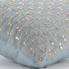Crystals Leaf Blue Art Silk 22"x22" Pillow Covers, Crystal Buttercups