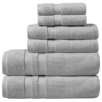 Beautyrest 750g Premium Antimicrobial 6-Piece Towel Sets, Light Gray
