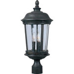 Maxim Lighting - Maxim Lighting 40091CDBZ Dover VX - Three Light Outdoor Pole/Post Mount - Maxim Lighting's Dover VX Collection is made with Vivex, a material twice the strength of resin, is non-corrosive, UV resistant and backed with a 3-Year Limited Warranty. Dover VX features our Bronze finish and Seedy glass.* Number of Bulbs: 3*Wattage: 60W* BulbType: Candelabra* Bulb Included: No