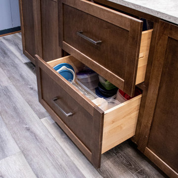 French Roast Kitchen Cabinetry with Eternia Quartz Countertop