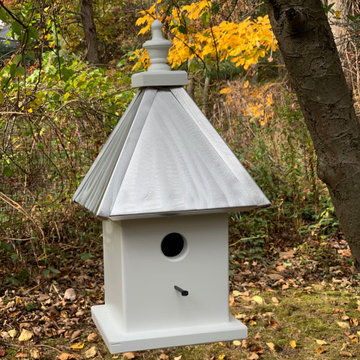 Wooden Expression Aluminum Roof Birdhouses
