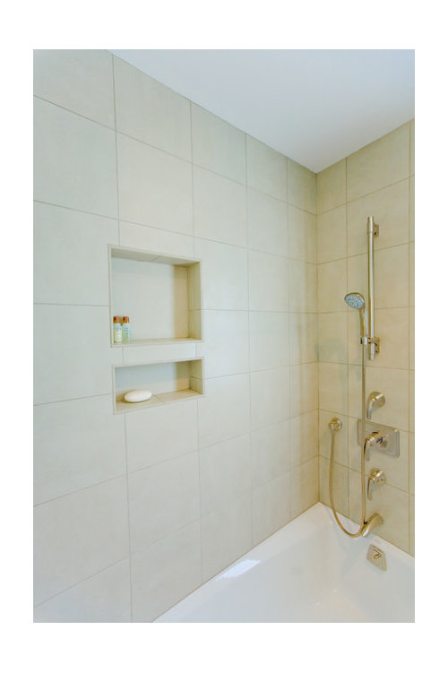My Alcove Tub Shower Niches Corner Shelves And Baskets What To Do
