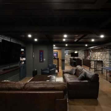 Old World Irish Pub Basement Finish Kansas City, MO