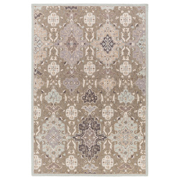 Castille Traditional Taupe, Silver Gray Area Rug, 8'x10'