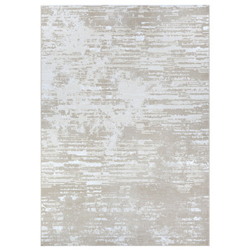 Serenity Cryptic Area Rug, Beige-Champagne, 2'x3'11"