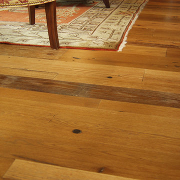 Antique Skip Oak Flooring Detail, Planed Smooth Finish