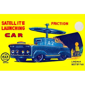 Satellite Launching Car A2 - Fine Art Giclee Print 24" x 36"