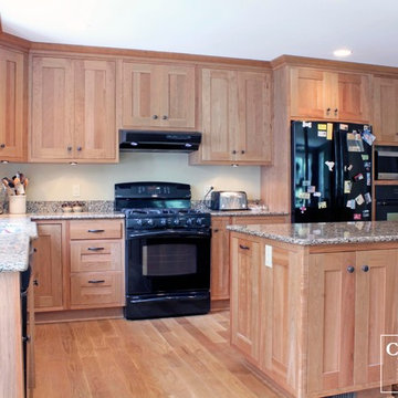 Natural Cherry Transitional Kitchen with Island
