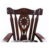 Reclaimed Wood Chair Handcarved Back Removable Hair-On Cowhide Pillow C169-CP