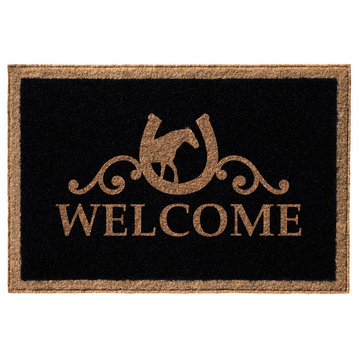 Reynolds Welcome' Infinity Custom Doormat, Black, 2'x3'