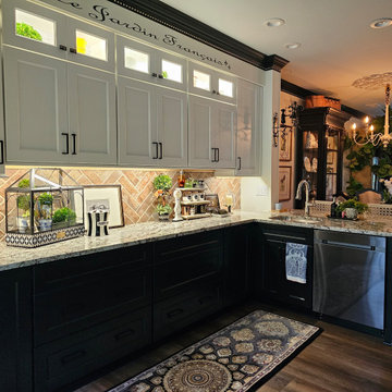 Two-toned Earthy Kitchen