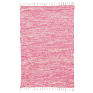 Pink Complex Chenille Flat Weave Rug, 10'x14'