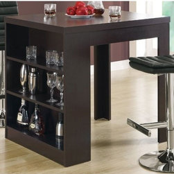 Cappuccino Hollow-Core Counter Height Table - Products
