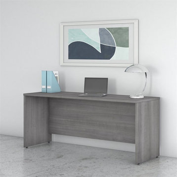 Studio C 72W x 24D Credenza Desk in Platinum Gray - Engineered Wood