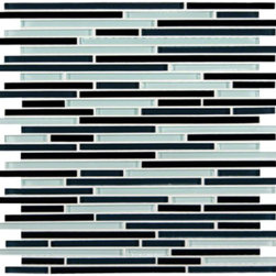 Black Blend Bamboo Pattern - Mosaic Tile