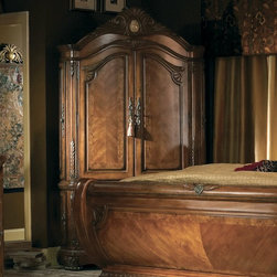 AICO Furniture - Cortina Armoire in Honey Walnut - 65080-28 - Armoires And Wardrobes