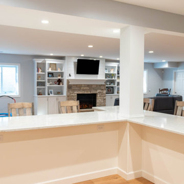 Basement Renovation with Play Area and Kitchenette