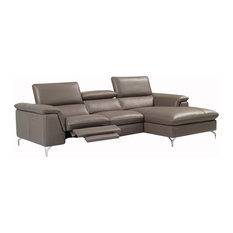 50 Most Por Contemporary Reclining Sectional Sofas For 2018 Houzz Jnm Furniture Angela Italian Leather Sectional Sofa With Recliner Right Hand Facing